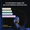 4 onzichtbare lagen van de BlueShield™ blauw licht screen protector voor optimale bescherming en helderheid.