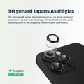 Camera protector van 9H gehard Japans Asahi glas biedt optimale bescherming voor je iPhone camera.