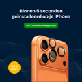 Camera protector voor iPhone met een snelle installatie binnen 5 seconden en 100% tevredenheidsgarantie.