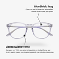 BlueShield blauw licht screen protector - brillenglazen met BlueShield laag en lichtgewicht frame.