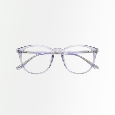 Premium blauw licht bril "Lume" met een transparant montuur en blauw licht filter.
